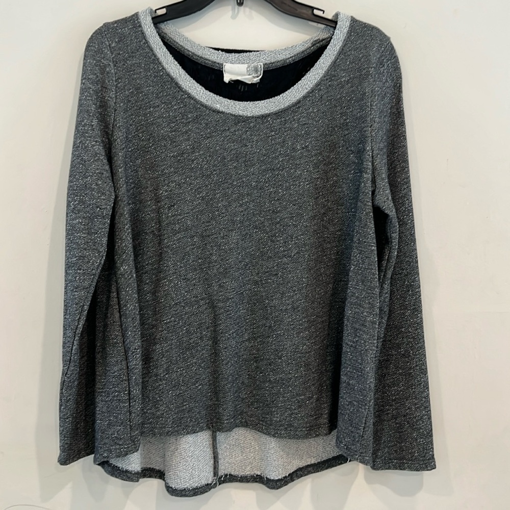Everleigh Women’s Grey Top With Criss Cross Back Design Size M